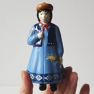 Demdaco Porcelain Bell "Thankfulness" Designed By Heinrich Leonhard Handpainted